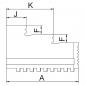 Preview: Jaws for 4-jaw chuck DK12 Bernardo Hard inside solid jaws DIJ-DK12-500