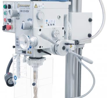 Gearhead bench and column drilling machine Bernardo GB 35 HSV with coolant device