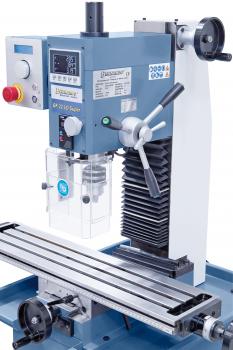Large deminsionised star grip for easy quill feed when drilling, handwheel for fine feed when milling