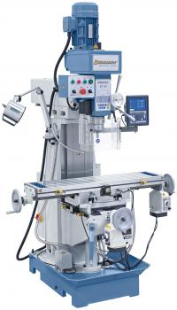 Bohr- und Fräsmaschine Bernardo KF 60 inkl. 3-Achs-Digitalanzeige ES-12 H und Vorschub für x/y-Achse