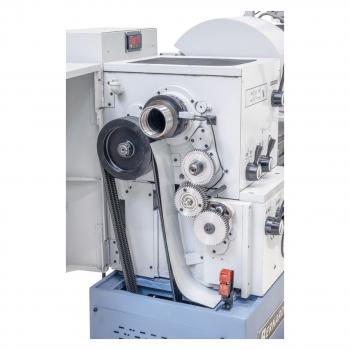 Hardened main spindle with precision tapered bearings for high concentricity, optimum power transmission thanks to toothed Optibelt V-belts.