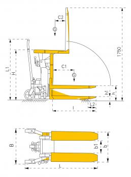 Manuelle Hochhubwagen Bernardo HHK 1000