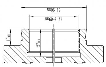 Clamping chucks Bernardo Dovetail jaws type B (dovetail outside, striated inside) f. chuck M 115