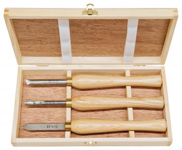 Drechselmesser Bernardo Mini-Drechselmessersatz F, HSS, 3-tlg.