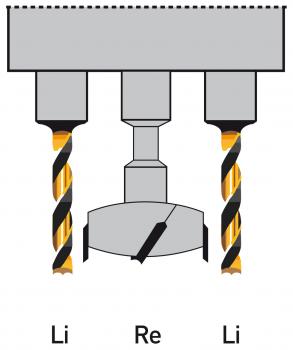 Drill heads Bernardo Drill head 42/11 for hinge typ Grass, with collet for mortising machine