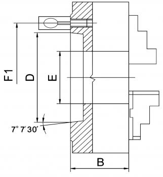 3-Backenfutter aus Stahl Bernardo Präzisions-3-Backenfutter PO3-400/D11