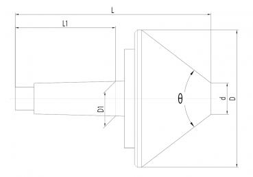 Körnerspitzen / Zentrierkegel Bernardo Mitlaufender Zentrierkegel MK 3 / 80 mm