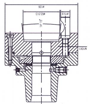 Clamping devices for tools Bernardo 5C fixture with direct mount, D1-4