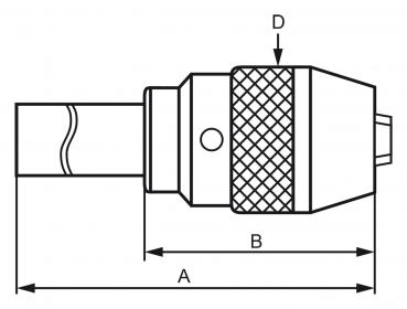 Zubehör für Bohrmaschine Bernardo Schnellspann-Bohrfutter mit Direktaufnahme MK 2 / 1 - 16 mm