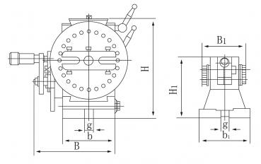 Rotary table / Tiltable table / Cross table Bernardo Semi-universal dividing head BS-0