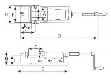 Schraubstöcke Bernardo Hydraulischer maschineschraubstock VH 125