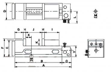 Schraubstöcke Bernardo Pneumatik-Schraubstock PQV 100 V