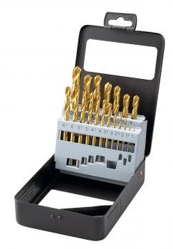 Zubehör für Bohrmaschine Bernardo Spiralbohrer-Set HSS TiN-beschichtet 19-tlg.