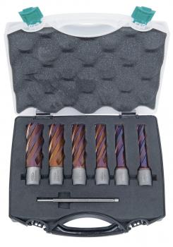 Zubehör Magnet-Kernbohrmaschine Bernardo HSSCO5-Kernbohrer-Set CDL, nACO-beschichtet, 14 - 24 mm, Bohrtiefe 50 mm