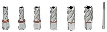 Zubehör Magnet-Kernbohrmaschine Bernardo HSS-Standard Kernbohrer-Set KBK, 13 - 22 mm, Bohrtiefe 30 mm