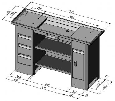 Untergestell für Drehmaschine Bernardo Untergestell D10 Deluxe f. Profi(center) 700-Serie