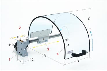 Protective devices for lathe Bernardo PTO 02/300