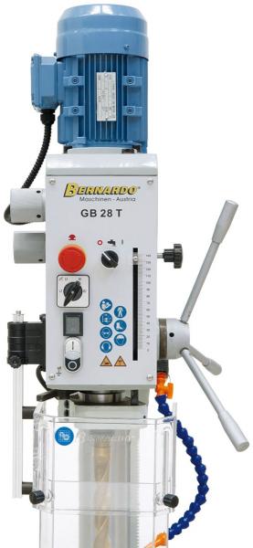 Gearhead bench and column drilling machine Bernardo GB 28 T incl. coolant device