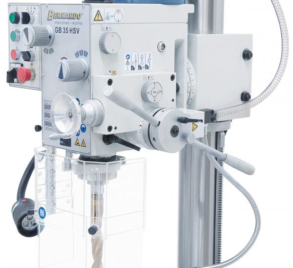 Gearhead bench and column drilling machine Bernardo GB 35 HSV with coolant device