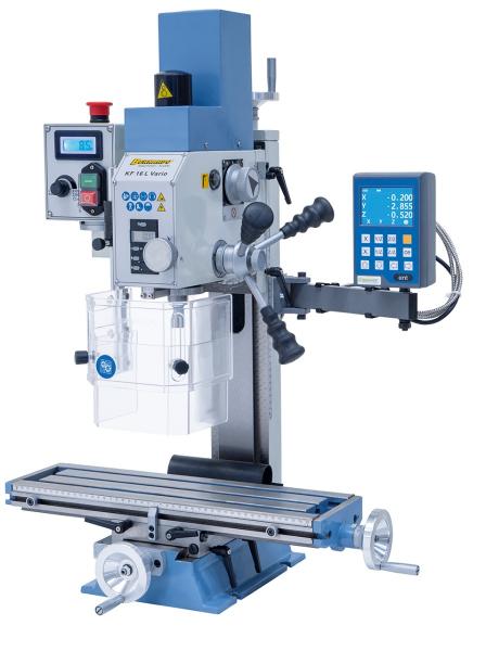 Bohr- und Fräsmaschine Bernardo KF 16 L Vario inkl. 3-Achs Digitalanzeige DT 40