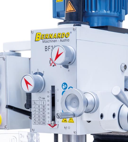 Bohr- und Fräsmaschine Bernardo BF 30 G inkl. 3-Achsen-Digitalanzeige DT 40