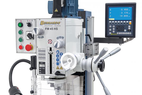 Drilling and milling machine Bernardo FM 45 HS incl. 3-axis digital readout ES-12 V