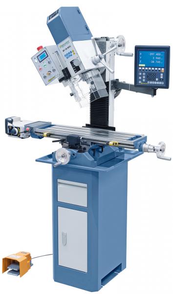 Drilling and milling machine Bernardo BF 28 BDC with power feed and 3-axis digital readout ES-12 V