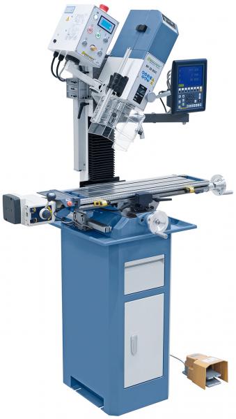 Drilling and milling machine Bernardo BF 28 BDC with power feed and 3-axis digital readout ES-12 V