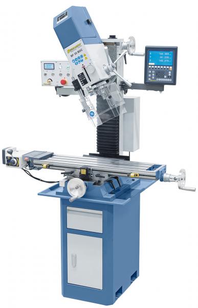 Bohr- und Fräsmaschine Bernardo BF 35 BDC mit Vorschub inkl. 3-Achs-Digitalanzeige