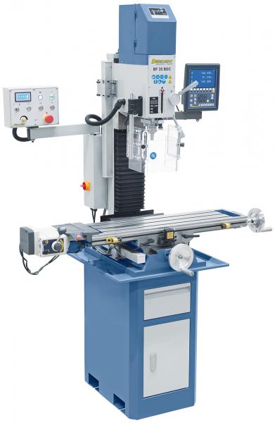 Bohr- und Fräsmaschine Bernardo BF 35 BDC mit Vorschub inkl. 3-Achs-Digitalanzeige