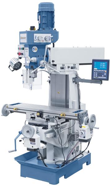 Bohr- und Fräsmaschine Bernardo KF 60 inkl. 3-Achs-Digitalanzeige ES-12 H und Vorschub für x/y-Achse