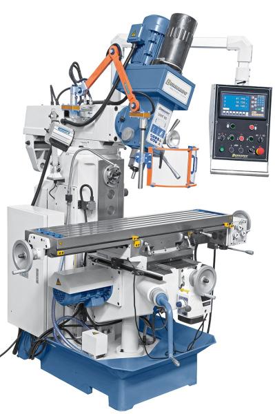 Universal milling machine Bernardo UWF 90 incl. 3-axis digital readout ES-12 H and pneumatic tool clamping