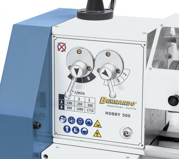 Leitspindeldrehmaschine Bernardo Hobby 500 / 230 V inkl. 2-Achs-Digitalanzeige DT 40