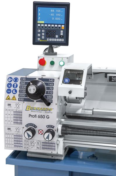 Leitspindeldrehmaschine Bernardo Profi 650 G / 230 V inkl. 2-Achs-Digitalanzeige ES-12 V