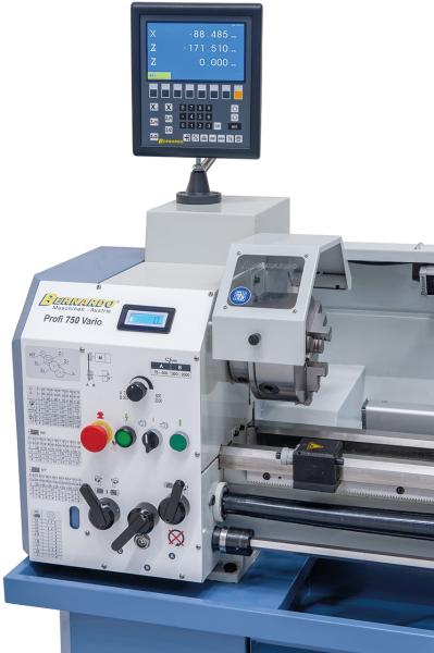 Leit- und Zugspindeldrehmaschine Bernardo Profi 750 Vario / 400 V inkl. 2-Achs Digitalanzeige ES-12 V