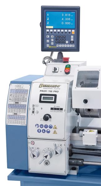 Leit- und Zugspindeldrehmaschine Bernardo Profi 700 Pro - 230 V - inkl. 2-Achs-Digitalanzeige