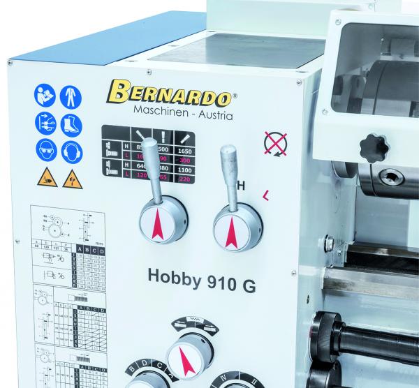 Drehmaschine inkl. 3-Achs-Digitalanzeige ES-12 V Bernardo Hobby 910 G 400V