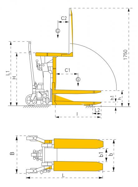 Manuelle Hochhubwagen Bernardo HHK 1000