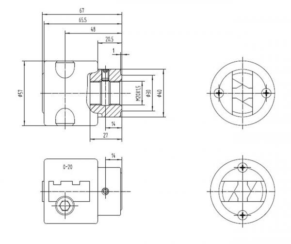 Zubehör Langlochbohrmaschine Bernardo Westcott-Bohrfutter für LBM 220 / LBM 350 T