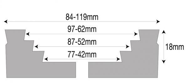 Spannfutter Bernardo Große 3-fach gestufte Standardbacken f. Spannfutter M 95