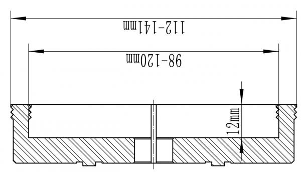 Clamping chucks Bernardo Wide jaws striated inside/outside f. chuck M 115