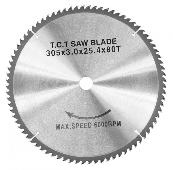 Sawblades for mitre saws Bernardo Carbide sawblade WZ, 305 x 3,0 x 25,4 mm, 80T