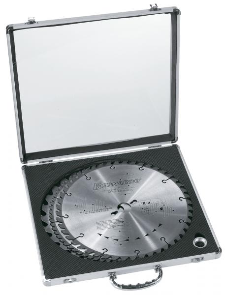 Sawblade sets in aluminium case Bernardo Set of sawblades (250 mm), in aluminium case