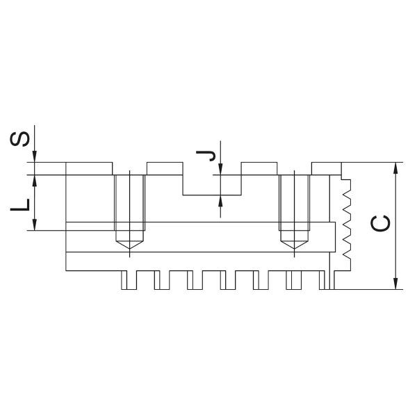 Backen für 3-Backenfutter PS3 / PO3 Bernardo Grundbacken MJ-PS3-125