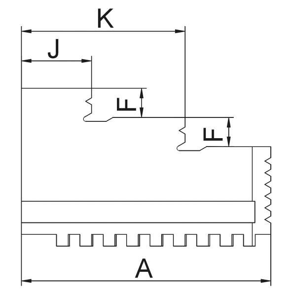 Backen für 3-Backenfutter PS3 / PO3 Bernardo Drehbacken IJ-PS3-125