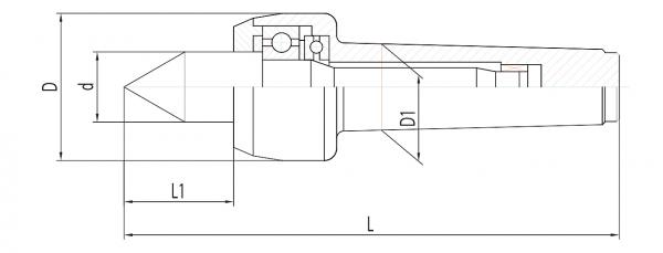 Live center / Ball nose live center Bernardo High performance live center NCK-A MT 6