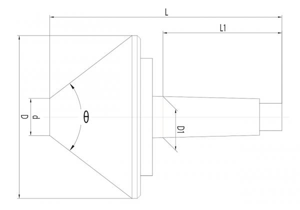 Körnerspitzen / Zentrierkegel Bernardo Mitlaufender Zentrierkegel MK 4 / 130 mm