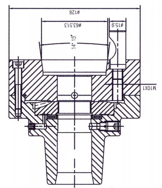 Clamping devices for tools Bernardo 5C fixture with direct mount, D1-4