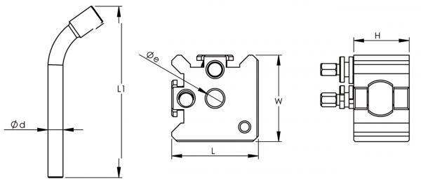 Spannmittel für Werkzeuge Bernardo Schnellwechsel-Stahlhalter Modell Bernardo Gr. 20