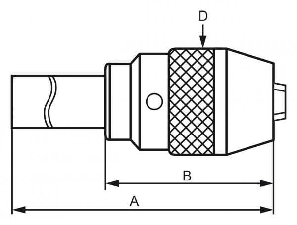 Zubehör für Bohrmaschine Bernardo Schnellspann-Bohrfutter mit Direktaufnahme MK 2 / 1 - 13 mm
